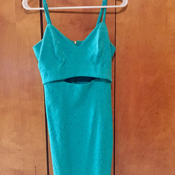 XOXO - Jacquard Sheath Dress With Cutout - Picture 3 of 7